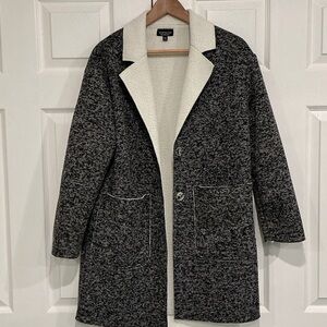 Topshop Charcoal and Cream Trench Coat